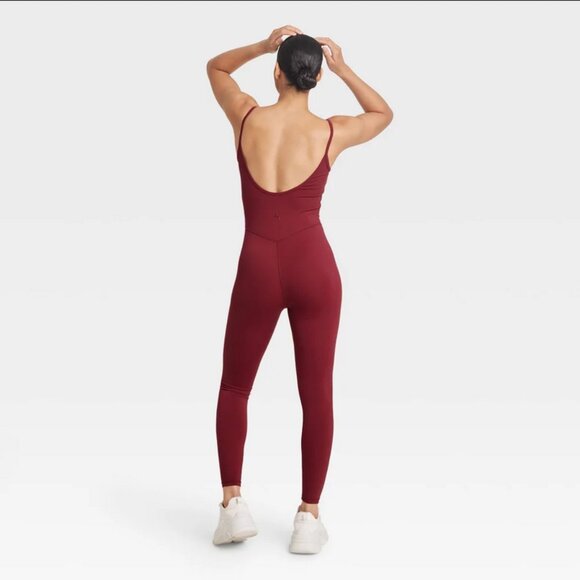 Women's Corset Bodysuit - JoyLab Wine Red M - Picture 2 of 3